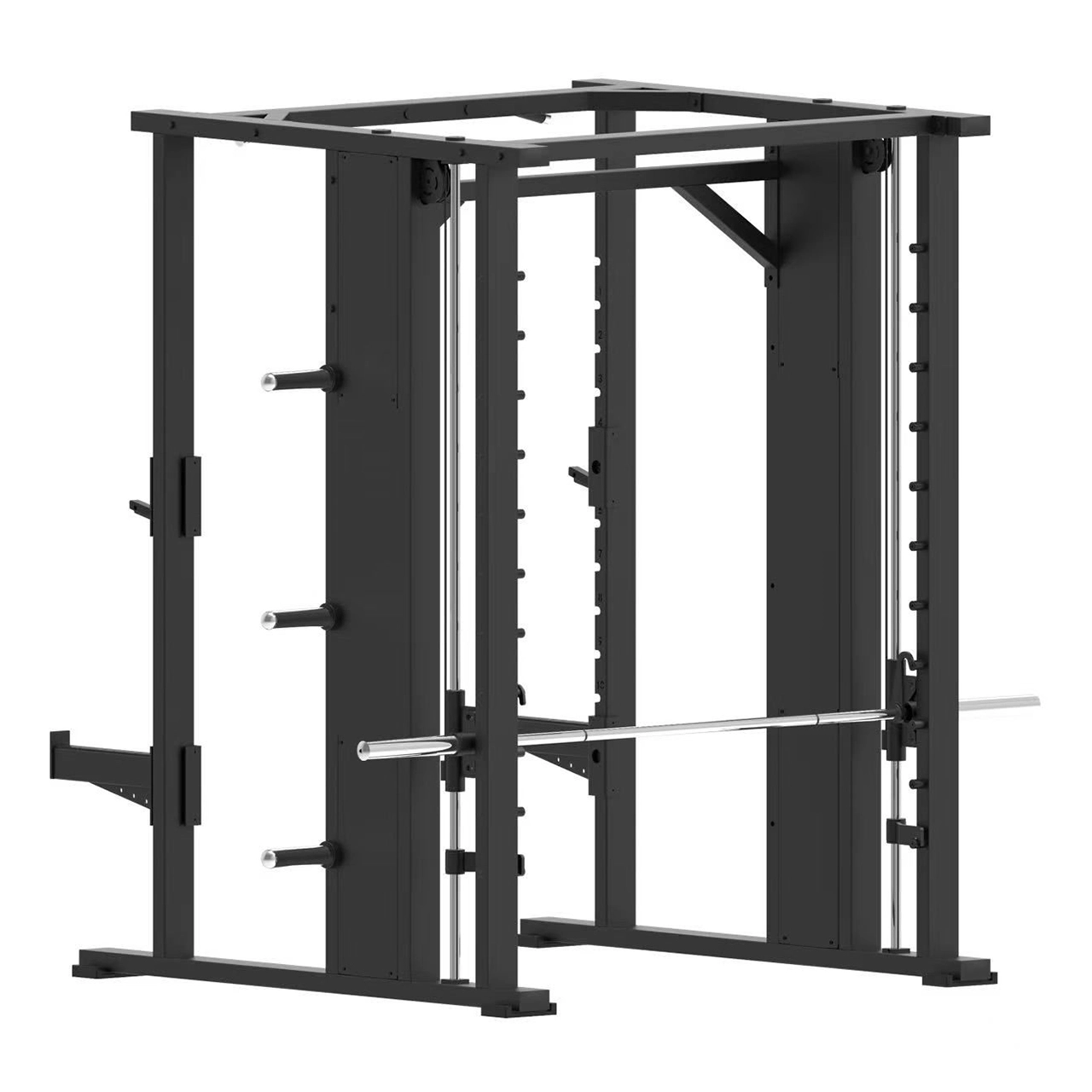 LIFE FIT Alpha Series Smith Machine with Power Rack (LF-2063) for home gym strength training.