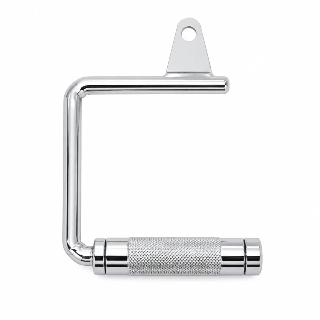 LIFE FIT open-sided stirrup cable handle with chrome finish and knurled grip